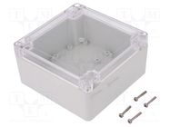 Enclosure: multipurpose; X: 120mm; Y: 120mm; Z: 60mm; ZP; light grey KRADEX