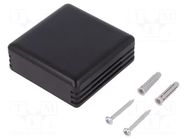 Enclosure: for alarms; X: 71mm; Y: 71mm; Z: 27mm; ABS; black; SENSES SUPERTRONIC