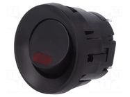 ROCKER; SPST; Pos: 2; ON-OFF; 3A/250VAC; black; LED; DS-060; 1.5kV MIYAMA