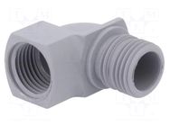 Cable gland; angular; M16; 1.5; IP55; polyamide; grey; SKINDICHT® LAPP