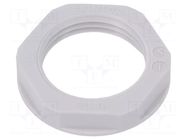 Nut; PG11; polyamide; UL94V-2; 24mm; light grey; Thread: PG LAPP