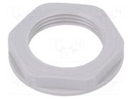 Nut; PG16; polyamide; UL94V-2; 30mm; light grey; Thread: PG LAPP