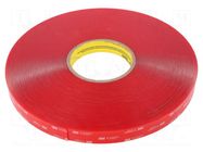 Tape: fixing; W: 19mm; L: 33m; Thk: 1mm; acrylic; transparent; UL-746C 3M