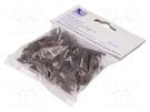 Holder; brown; on round cable; 50pcs; with a nail; 10mm PAWBOL