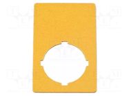 Description label; 22mm; RMQ-Titan; yellow; for emergency button EATON ELECTRIC