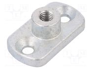 Threaded flange; W: 25mm; H: 16mm; L: 45mm; steel; zinc; Thread: M8 ELESA+GANTER