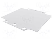Mounting plate; steel; W: 107mm; L: 108mm; 1590ZGRP HAMMOND