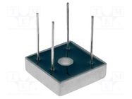 Bridge rectifier: single-phase; Urmax: 600V; If: 15A; Ifsm: 300A DC COMPONENTS