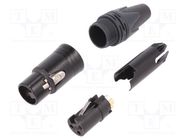 Connector: XLR; plug; female; PIN: 3; straight; for cable; soldering NEUTRIK