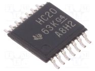 IC: digital; NAND; Ch: 2; IN: 4; SMD; TSSOP14; 2÷6VDC; HC TEXAS INSTRUMENTS