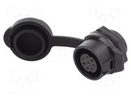 Connector: circular; socket; size 16; 02; female; PIN: 8; 400V; 5A LUTRONIC