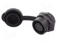 Connector: circular; socket; size 16; 02; female; PIN: 9; 400V; 5A LUTRONIC
