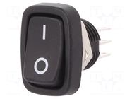 ROCKER; DPDT; Pos: 2; ON-ON; 3A/250VAC; black; none; R13-213-AC; 50mΩ SCI