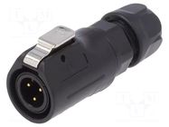 Connector: circular; plug; size 12; 02; male; PIN: 3; 125V; Quicklock LUTRONIC