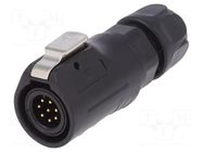 Connector: circular; plug; size 12; 02; male; PIN: 8; 125V; Quicklock LUTRONIC
