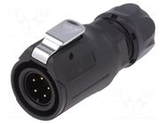 Connector: circular; plug; size 16; 02; male; PIN: 5; 400V; Quicklock LUTRONIC