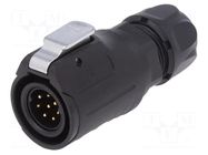 Connector: circular; plug; size 16; 02; male; PIN: 8; 400V; Quicklock LUTRONIC