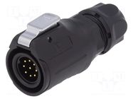 Connector: circular; plug; size 16; 02; male; PIN: 9; 400V; Quicklock LUTRONIC