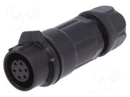 Connector: circular; plug; size 12; 02; female; PIN: 7; 125V; 3A; IP67 LUTRONIC