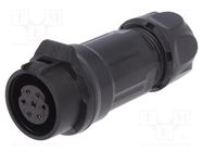 Connector: circular; plug; size 16; 02; female; PIN: 7; for latch LUTRONIC