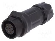 Connector: circular; plug; size 16; 02; female; PIN: 8; 400V; 5A; IP67 LUTRONIC
