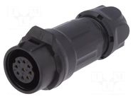 Connector: circular; plug; size 16; 02; female; PIN: 9; 400V; 5A; IP67 LUTRONIC