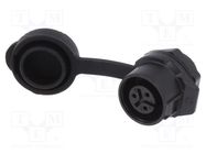 Connector: circular; socket; size 12; 02; female; PIN: 3; for latch LUTRONIC