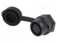 Connector: circular; socket; size 12; 02; female; PIN: 6; 125V; 5A LUTRONIC