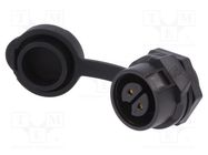 Connector: circular; socket; size 16; 02; female; PIN: 2; for latch LUTRONIC
