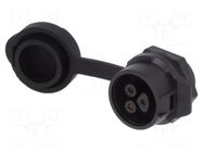 Connector: circular; socket; size 16; 02; female; PIN: 3; 400V; 10A LUTRONIC