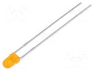 LED; orange; 3mm; 500÷1100mcd; 50°; Front: convex; 2÷2.5VDC KINGBRIGHT ELECTRONIC