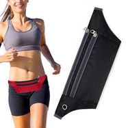 Ultimate Running Belt with headphone outlet  black, Hurtel