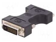 Adapter; DVI-D (24+1) plug,DVI-I (24+5) socket; black DIGITUS