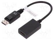 Adapter; DisplayPort plug,HDMI socket; DisplayPort 1.1a; 150mm DIGITUS