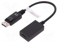 Adapter; DisplayPort plug,HDMI socket; DisplayPort 1.1a; 150mm DIGITUS