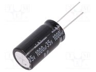 Capacitor: electrolytic; bipolar; THT; 1000uF; 35VDC; Ø12.5x20mm NICHICON