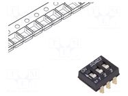 Switch: DIP-SWITCH; Poles number: 3; OFF-ON; 0.025A/24VDC; Pos: 2 C&K