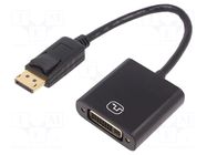 Adapter; DisplayPort plug,DVI-I (24+5) socket; DisplayPort 1.2 DIGITUS