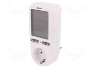 Controller; IP20; 16A; 0÷50°C; 150÷276VAC 45÷65Hz; Display: LCD ORNO