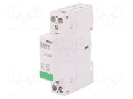 Contactor: 1-pole installation; 20A; 24VAC,24VDC; NO; IKD ISKRA