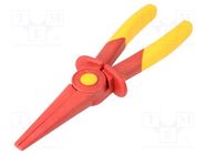 Pliers; insulated,half-rounded nose,elongated; 220mm; 1kVAC KNIPEX