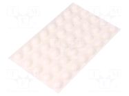 Self-adhesive foot; H: 7.9mm; white; polyurethane; Dim: 16x16mm 3M