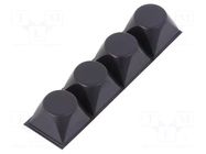 Self-adhesive foot; H: 13.2mm; black; polyurethane; Bumpon 3M