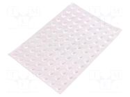 Self-adhesive foot; H: 3.8mm; translucent; polyetylene; Bumpon 3M