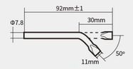 Antgalis lenktas 11mm SI-126B-100 lituokliui, Proskit