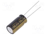 Capacitor: electrolytic; THT; 2200uF; 6.3VDC; Ø10x20mm; Pitch: 5mm NICHICON