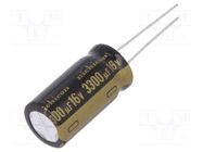 Capacitor: electrolytic; THT; 3300uF; 16VDC; Ø12.5x25mm; Pitch: 5mm NICHICON