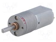Motor: DC; with gearbox; 12VDC; 1.6A; Shaft: D spring; 110rpm; 125: 1 POLOLU