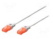 Patch cord; RJ45 plug,both sides; U/UTP; 5e; stranded; CCA; PVC DIGITUS