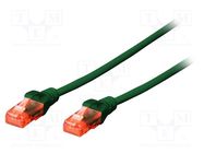 Patch cord; U/UTP; 5e; stranded; CCA; PVC; green; 0.5m; 26AWG DIGITUS